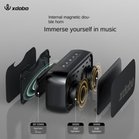 XDOBO Luxe Mini Enceinte Portable d'Extérieur avec AUX 10W Haute Fidélité Étanche IPX-5 Batterie 1000-2000mAh