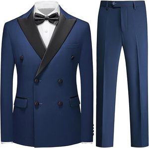 <span class=keywords><strong>Blazer</strong></span> croisé de haute qualité pour <span class=keywords><strong>homme</strong></span>, motif rayé, respirant, à prix abordable, ensemble 2 pièces - Product Image 4