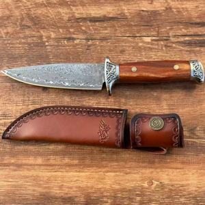 Cuchillo de hoja fija de acero inoxidable de alta calidad Flower Shadows, 200 cm, punta recta, para camping al aire libre, mango de madera, DIY, OEM - Product Image 4