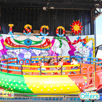Attrazioni per Parchi a Tema in Fibra di Vetro per Interni/Esterni, Giochi di Divertimento Tagada, Giostra Girevole per Bambini, Certificata CE