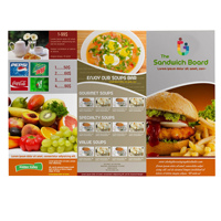 Imprimer brochure flyer au format A4 avec laminage mat et UV ponctuel et images personnalisées pour restaurant ou catalogue de café