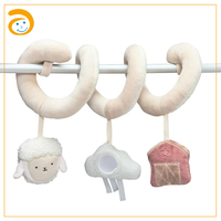 Jouet suspendu en spirale sensorielle pour bébé, peluche à enrouler autour de la poussette, du berceau ou du siège auto, hochet en peluche douce, cadeau pour nourrisson et nouveau-né