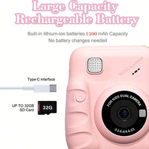 Popular HD CMOS Children's Instant Print Camera with 16x Optical Zoom & 75 Wide Angle for Kids Birthday <b>Gift</b> - Product Image 6