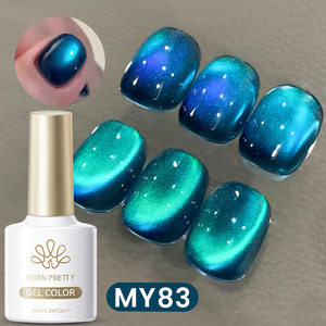 BORN PRETTY-<span class=keywords><strong>Vernis</strong></span> gel magnétique pour ongles d'hiver, perle de verre en cristal, gel semi-permanent pour yeux de chat, Aurora Sea Blue Cat, 10ml - Product Image 1