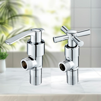 Robinet d'angle en alliage de zinc Jooka au design moderne 1/2 pouce avec robinets à débit contrôlé Accessoires de salle de bain