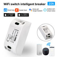 Interrupteur intelligent WiFi mini Tuya 16A 2 voies avec minuterie, compatible avec l'automatisation de la vie intelligente, Alexa, Google Home, NFC, réseau 10A max
