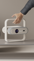 Tissu Design Mise Au Point Automatique Smart Portable Home Cinéma 4K Décodage Vidéo 400ANSI Lumen Android 13 Mini Double WiFi 6 BT5.4 Projecteur