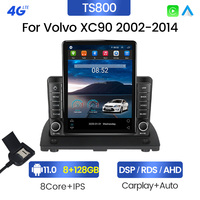 MEKEDE 8 + 128G auto electronics Pour Volvo XC90 2002-2014 enregistreur vidéo de voiture AM FM BT car-play + auto key lights autoradio gps