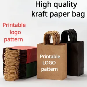 Bolsa de Papel Kraft Reforzada y Gruesa, Plegable, con Logotipo Personalizado Gratuito, Bolsa de Embalaje Multicolor, Bolsa de Regalo Personalizada para Ropa - Product Image 2