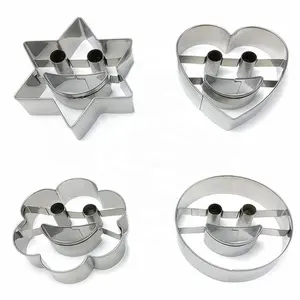 edelstahl-keksform-set bestehend aus 4teilen smile-form metall-keksform-set schnelle lieferung keksform für küchenzubehör