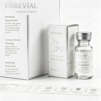 Étiquette autocollante personnalisée pour flacon de peptide de 5 ml, boîte de rangement de luxe personnalisée pour flacon d'ampoule de soin de la peau