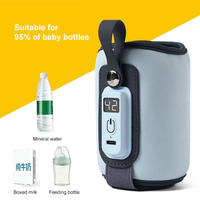 Calentador de Biberones Individual Ligero, PP, Impresión, Libre de BPA, T9, Calentador de Leche para Bebés, Portátil, Recargable por USB, para Alimentaciones al Aire Libre