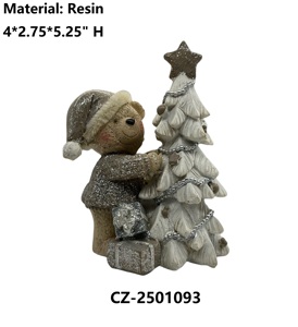 <span class=keywords><strong>Ours</strong></span> de Noël en résine avec arbre déco, mignon <span class=keywords><strong>ours</strong></span> de Noël en résine avec arbre pour décoration - Product Image 3