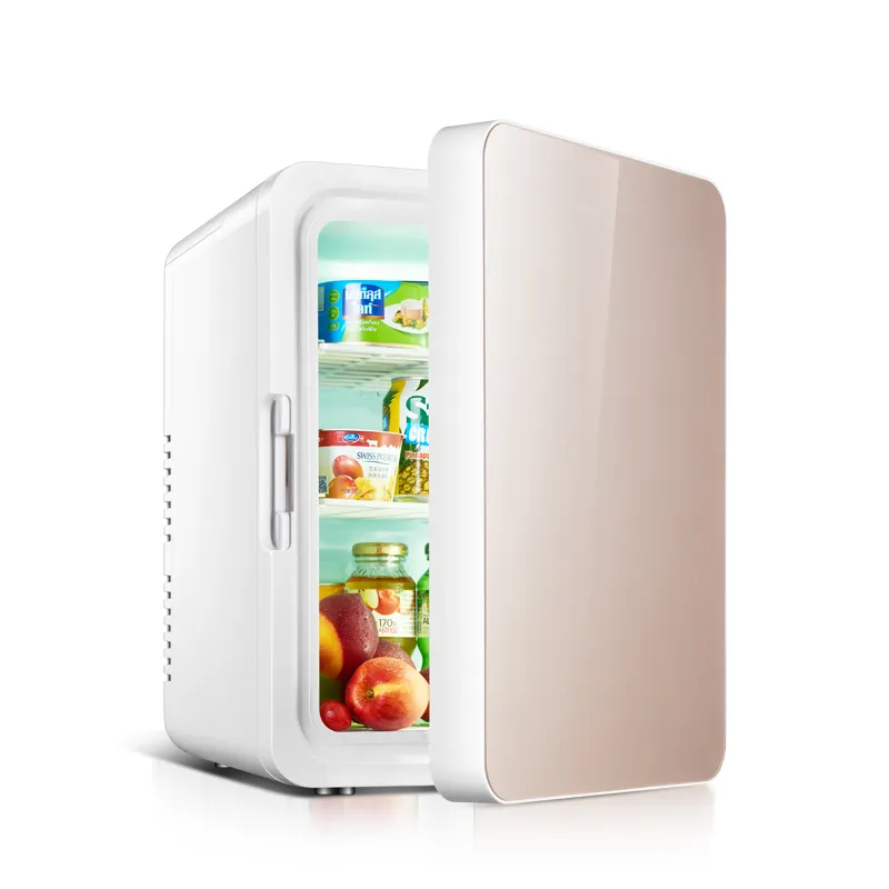10L pannello porta in vetro DC12V AC110V230V Mini frigorifero personalizzato casa Mobile bevanda fredda Amazon cosmetici caldi Mini frigorifero portatile
