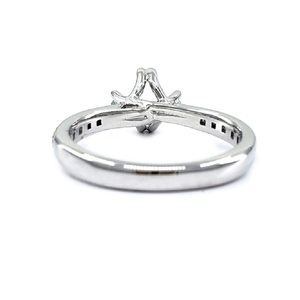 Classic Fine Romantic Design High Quality 18k White Gold Real Diamond Shape Semi Mounting Wedding Engagement Ring for Party - Product Image 3