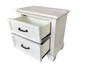 โต๊ะข้างเตียงไม้สีขาวสำหรับโรงแรมเฟอร์นิเจอร์ห้องนอน - Product Image 4