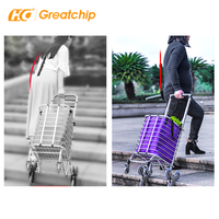 Chariot de supermarché Portable, pour les courses à la main, livraison gratuite