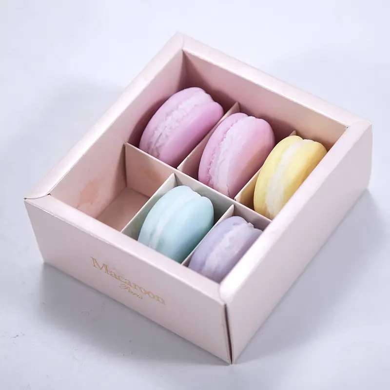 도매 사용자 정의 마카롱 종이 포장 상자 골판지 칸막이 송로 버섯 초콜릿 달콤한 포장 마카롱 선물 상자