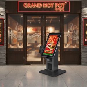 Terminal de Autoservicio Totem de 21.5 Pulgadas para Lavado de Autos, Kiosco de Autoservicio con Reconocimiento Facial, Lector de Tarjetas, Escáner QR e Impresora - Product Image 1