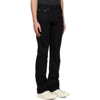 Jean Slim noir pour homme, pantalon en Denim à fermeture éclair et à cinq poches