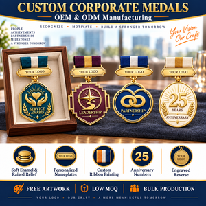 Médailles commémoratives et événementielles personnalisées pour entreprises, récompenses de reconnaissance pour le leadership, le service et les partenariats, anniversaires, OEM ODM - Product Image 4