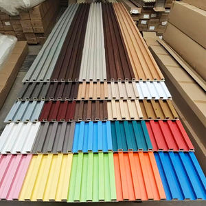 Multi-Color PVC Wood Plastic Composite Interior Decoration WPC Fluted Wall Panel Cladding Indoor WPC Wall Panel Board - Product Image 1