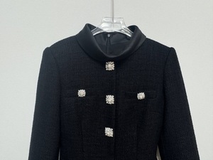 <span class=keywords><strong>Robe</strong></span> Yokids 2025, nouvelle <span class=keywords><strong>robe</strong></span> noire à manches longues avec col montant et patchwork - Product Image 6