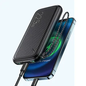 高性能礼品QC超快速充电移动迷你电源银行，捆绑大容量pd22.5 w，适用于苹果和安卓