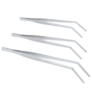 Pinset memasak dapur baja tahan karat penjepit ujung melengkung bergigi medis untuk persiapan koki dan makanan - Product Image 6