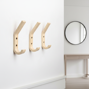 Crochets muraux décoratifs modernes, crochets muraux <span class=keywords><strong>en</strong></span> <span class=keywords><strong>bois</strong></span>, robustes, écologiques, multifonctionnels, rangement <span class=keywords><strong>de</strong></span> vêtements, design triangulaire - Product Image 2