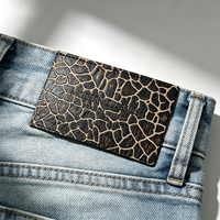 Écussons personnalisés en cuir véritable, étiquettes écologiques thermosoudées pour jeans, chapeaux, accessoires de vêtements à coudre, vente en gros, OEM, faible MOQ