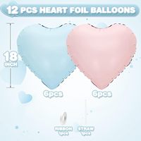 Ballons de modélisation en feuille Feile Cœur Rose Bleu Brillant Nacré 18 pouces Pastel pour Baby Shower Anniversaire