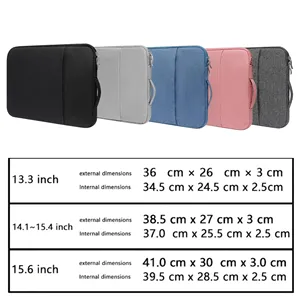 Сумка для ноутбука совместимая с 13/14/15/<span class=keywords><strong>16</strong></span> дюймов MacBook Air Mac Pro M1 Поверхностная сумка для компьютера Dell <span class=keywords><strong>HP</strong></span> с карманом - Product Image 6