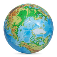 Balón de Fútbol Educativo Ligero con Mapa del Mundo Impreso, para Uso en Exteriores, Admite Logotipo y Diseño Personalizados