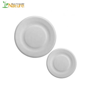 Plaque biodégradable Compostable <span class=keywords><strong>Canne</strong></span> À <span class=keywords><strong>Sucre</strong></span> <span class=keywords><strong>Fibre</strong></span> Pulpe Dîner Écologique Assiettes Jetables - Product Image 1