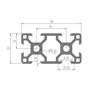 Profilé en aluminium sur mesure pour usinage et assemblage, extrusion industrielle, ligne de production, cadre en aluminium 3060 - Product Image 4