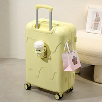Maleta de Viaje con Ruedas de ABS y PC Colorida, con Portavasos, para Chicas y Mujeres