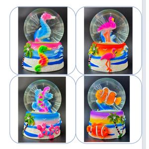 Globo de Nieve Personalizado con Diseño de Edificio Estilo Americano, Figura de Resina Artesanal con Copos de Nieve, Recuerdo Hecho a Mano para Aniversario - Product Image 3
