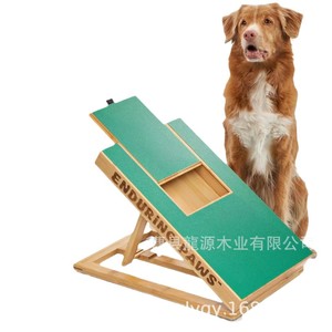 Creative wooden pull-out lid dog <b>scratching</b> <b>post</b> with sandpaper, foldable and adjustable solid wood dog <b>scratching</b> <b>post</b> - Product Image 1