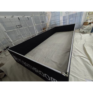 Bannière suspendue carrée en tube de ciel de salon professionnel d'affichage de cadre en aluminium personnalisé - Product Image 5