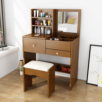 Ensemble coiffeuse de luxe moderne pour chambre à coucher avec miroir et tiroirs, en bois, pour petite pièce, rangement multifonctionnel, mobilier unique et abordable