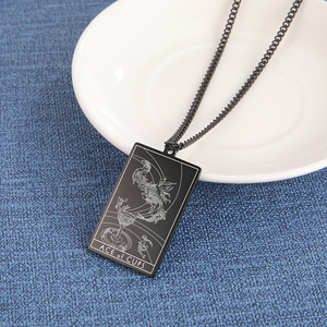 Cartes <span class=keywords><strong>de</strong></span> <span class=keywords><strong>Tarot</strong></span> Vintage à la mode pour hommes, collier avec pendentif <span class=keywords><strong>de</strong></span> cartes <span class=keywords><strong>de</strong></span> <span class=keywords><strong>Tarot</strong></span> The Major arplastique, bijoux en acier inoxydable, - Product Image 4