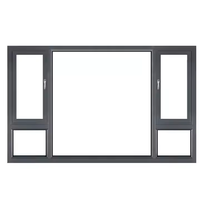Ventana Abatible de Aluminio con Aislamiento Térmico, Impermeable, Insonorizada y con Marco Delgado de Nuevo Diseño para Cocina
