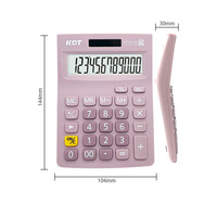Calculatrice de bureau solaire KDT KT-M120S à 12 chiffres, certifiée CE ROHS, rose, avec logo personnalisé, pour étudiants et écoles (vente en gros)