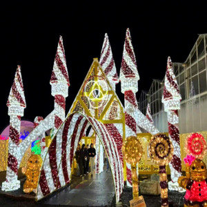 Arche lumineuse de Noël, tunnel lumineux, motif lumineux, décoration extérieure LED pour aménagement paysager - Product Image 1