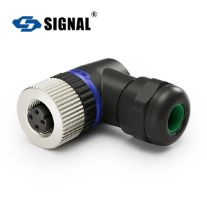 SIGNAL M12 D-コーディングコネクタ - アングル付きオス・メス、4ピン、産業用 - Product Image 5