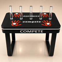 Table de jeu de réaction 2 joueurs avec éclairage LED, vente en gros d'usine, table d'arcade commerciale pour salle de jeux, bar et location