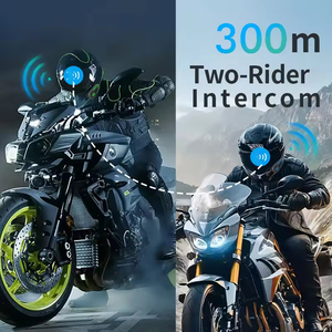2-Wege-Intercom Motorrad-Audio-Kommunikations-<span class=keywords><strong>Headset</strong></span> für Motorrad und Fahrrad Vollgesichts- / Halbschalenhelm - Product Image 2