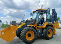 10 Ton 4x4 Wheeled Backhoe Loader XC8-S3570 73.5kW Diesel TLB Mesin Konstruksi dengan Bucket 1.3m3
