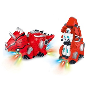Nuevos artículos DIY montaje eléctrico caminar deformación <span class=keywords><strong>Triceratops</strong></span> dinosaurio <span class=keywords><strong>Robot</strong></span> juguete para niños con música y función de iluminación - Product Image 2